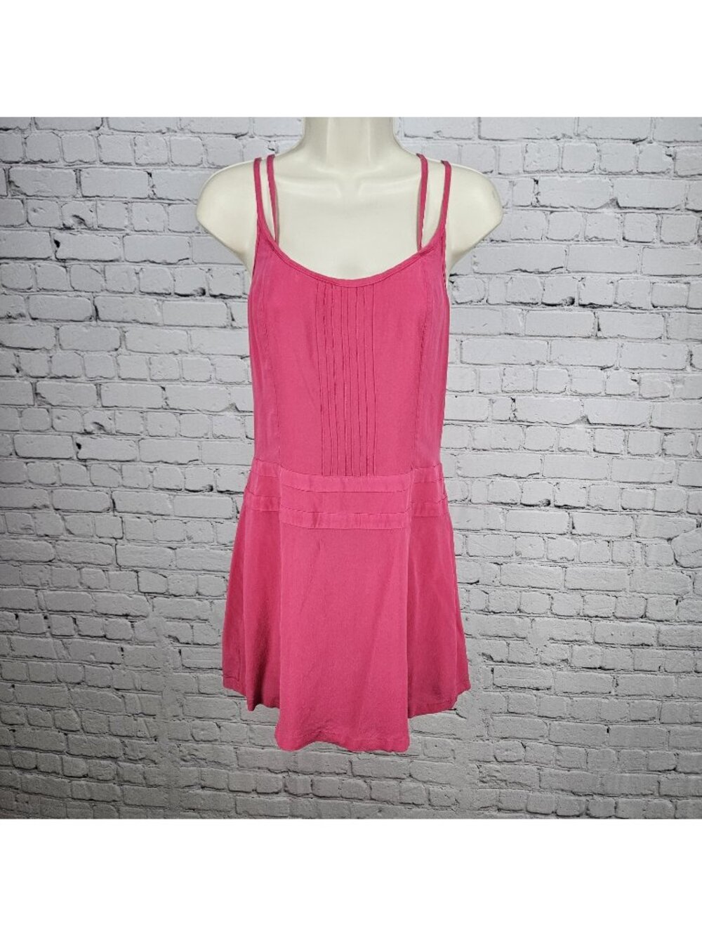 Walter Pink 100% Silk Strappy Crossback Lightweight Silk Lined Mini Dress 4